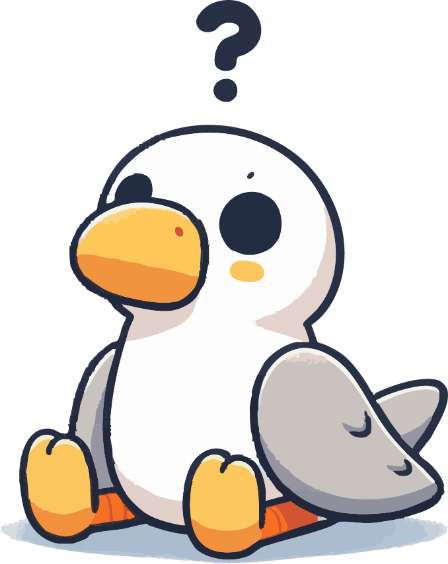Confused seagull looking unsure