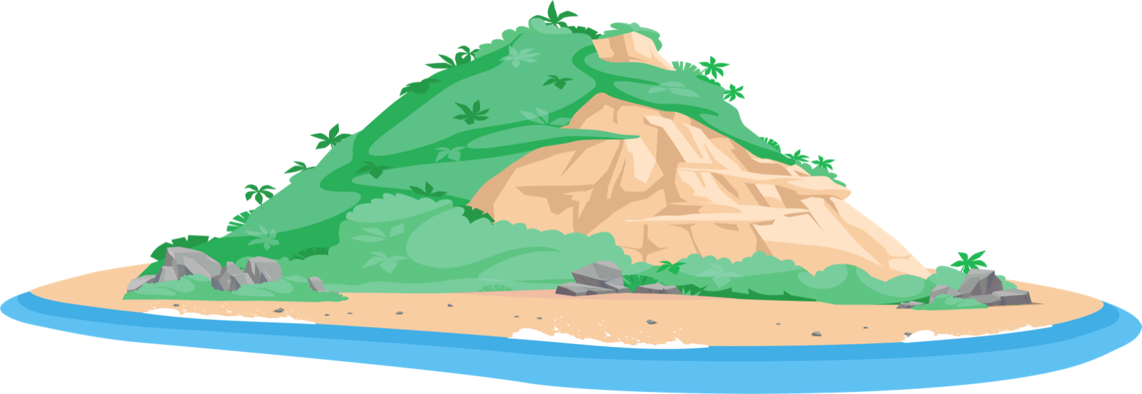 Illustration of an island representing your goals and ideal life
